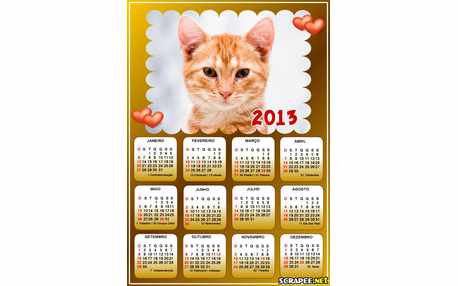Moldura - Calendario Romantico 2013