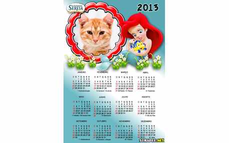 Moldura - Calendario Da Pequena Sereia