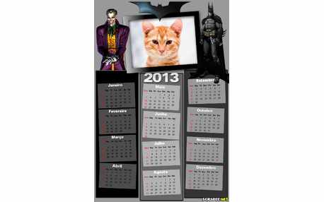 Moldura - Calendario Do Batman 2013
