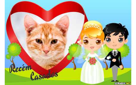 Moldura - Noiva Loira E Noivo Moreno