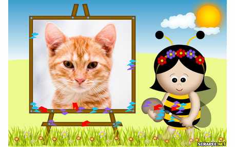 Moldura -  Tema Abelhinha