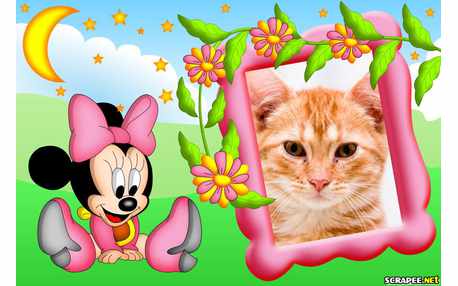 Moldura - Minnie Baby Vestido Rosa