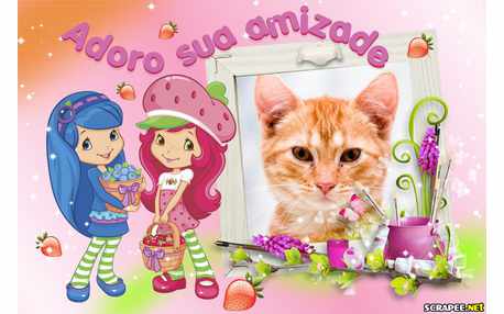 Moldura - Adoro Sua Amizade Moranguinho