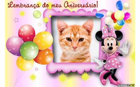 Moldura - Lembrancinha Da Minnie Vestido Rosa