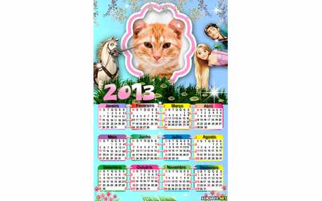 Moldura - Calendario Do Filme Enrolados 2013