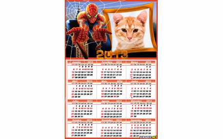 Moldura - Calendario Do Homem Aranha 2013