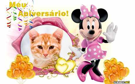 Moldura - Lembrancinha De Aniversario No Tema Minnie Mouse