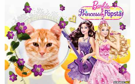 Moldura - Barbie Princes  Popstar