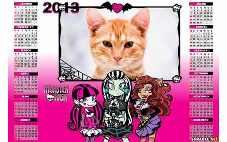 Moldura - Calendario Monster High