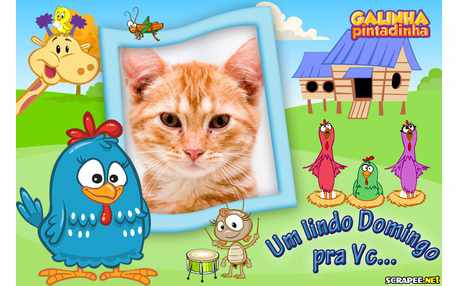 Moldura - Domingo   Galinha Pintadinha
