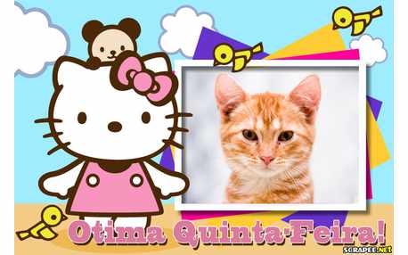 Moldura - Feliz Quinta Feira   Hello Kitty