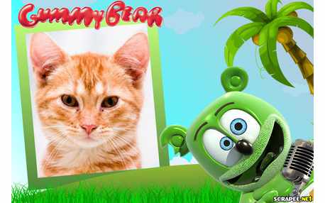 Moldura - Gummy Bear   Ursinho Verde