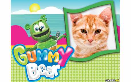 Moldura - Gummy Bear   Ursinho Gami