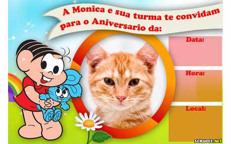 Moldura - Convite Da Turma Da Monica