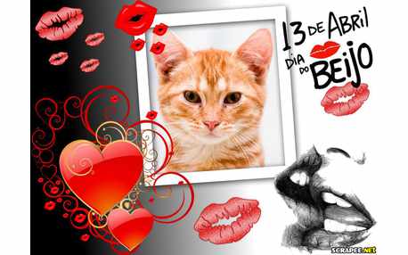 Moldura - Muitos Beijos   13 De Abril