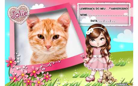 Moldura - Lembrancinha Julie Cabelo Castanho