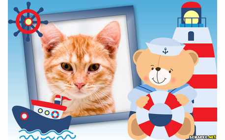 Moldura - Urso Marinheiro