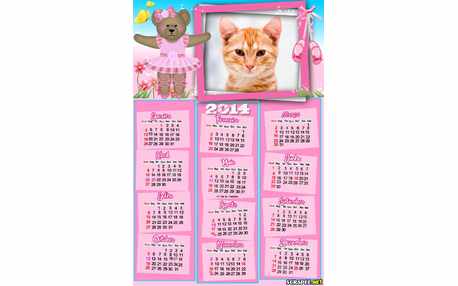 Moldura - Calendario Ursa Bailarina