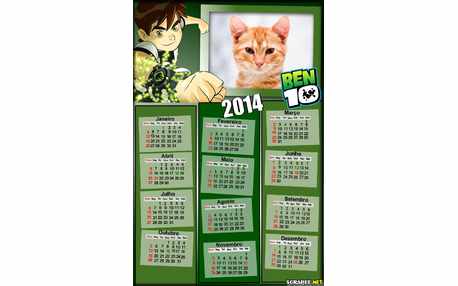 Moldura - Calendario 2014 Ben 10