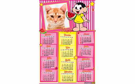 Moldura - Calendario Magali Turma Da Monica