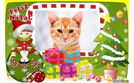 Moldura - Menina Noel