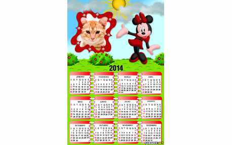 Moldura - Calendario Minnie Jovem