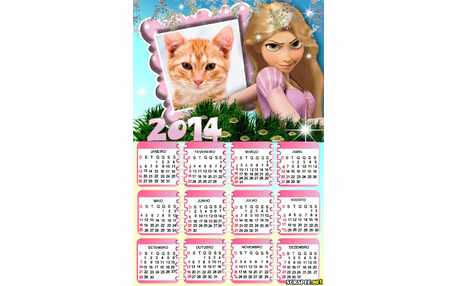 Moldura - Calendario Da Rapunzel