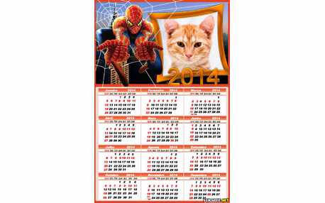 Moldura - Calendario 2014 Do Homem Aranha