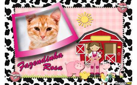 Moldura - Fazendinha Rosa