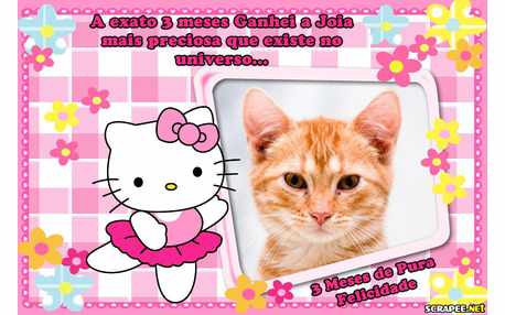 Moldura - Bebe Menina 3 Meses