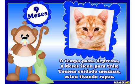 Moldura - Bebe Menino 9 Meses