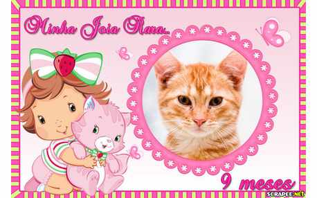 Moldura - Bebe Menina 9 Meses