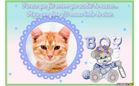 Moldura - Bebe Menino 10 Meses