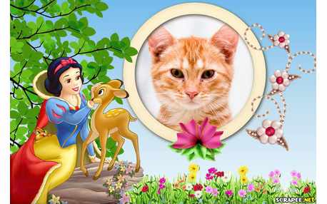 Moldura - Branca De Neve No Jardim