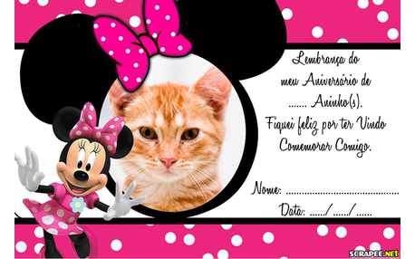 Moldura - Lembrancinha Minnie Rosa