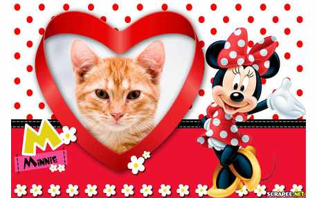 Moldura - Minnie Vermelha Jovem