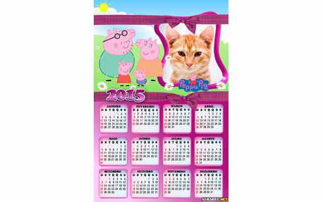 Moldura - Calendario Familia Peppa Pig