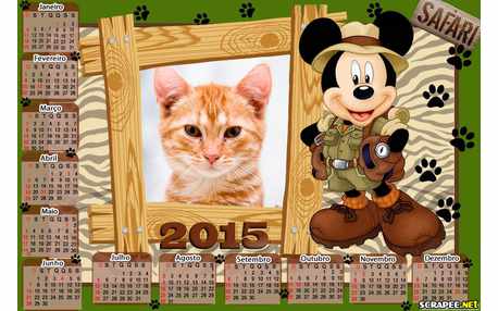 Moldura - Calendario Safari Do Mikey