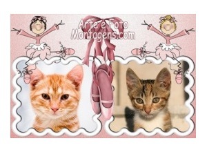 Moldura para duas Fotos - Bailarinas