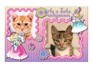 Moldura para duas Fotos - Fadinhas