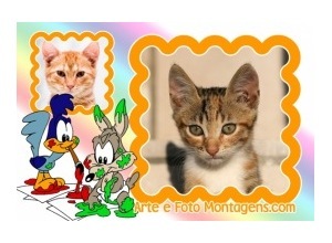 Moldura para duas Fotos - Looney Baby