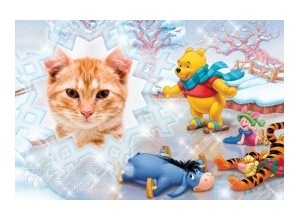 Moldura - Pooh Na Neve