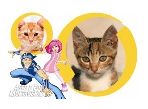 Moldura para duas Fotos - Lazy Town