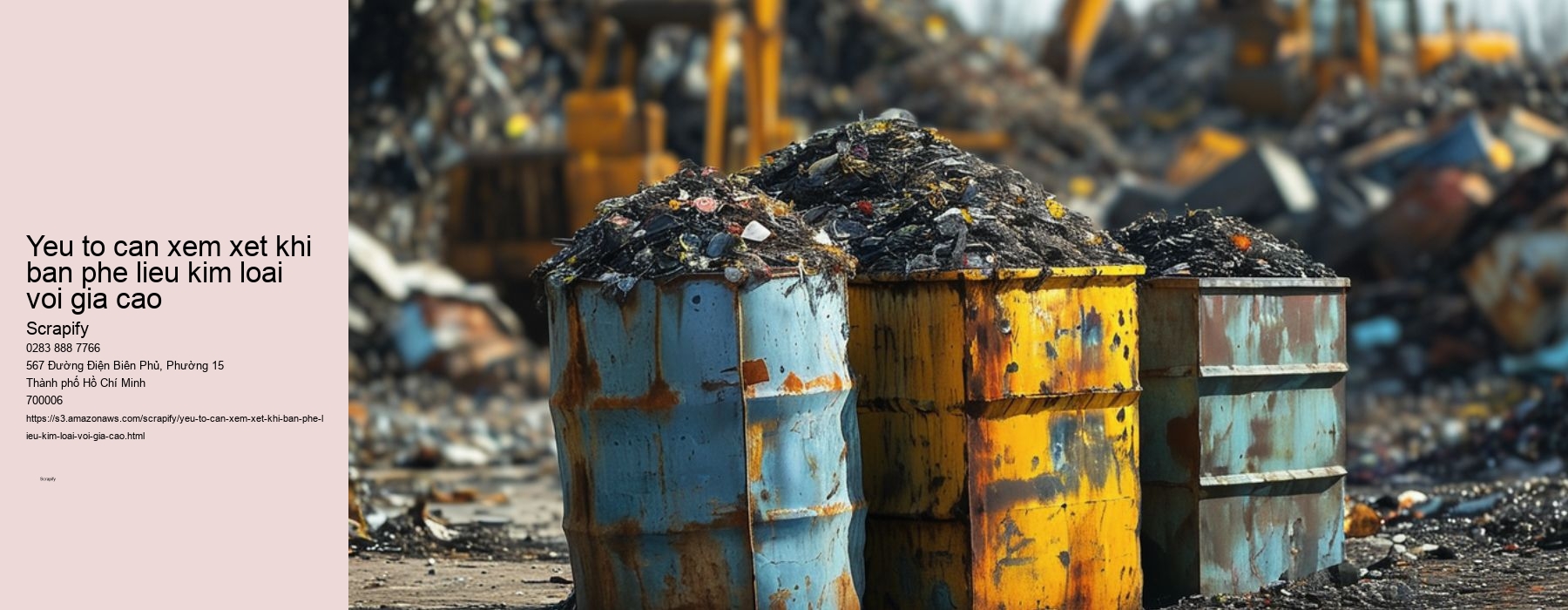 Yeu to can xem xet khi ban phe lieu kim loai voi gia cao