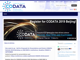 codata.org on an iPad