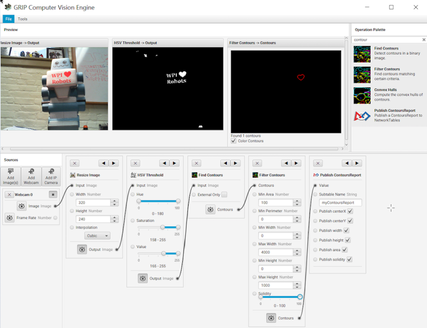 The sample GRIP program