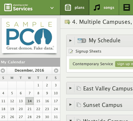 Edit your church settings for PCO Services