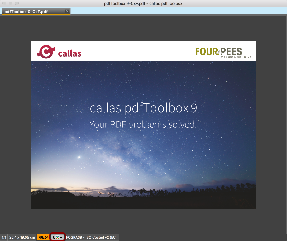 Extract and remove CxF information callas pdfToolbox Step by step