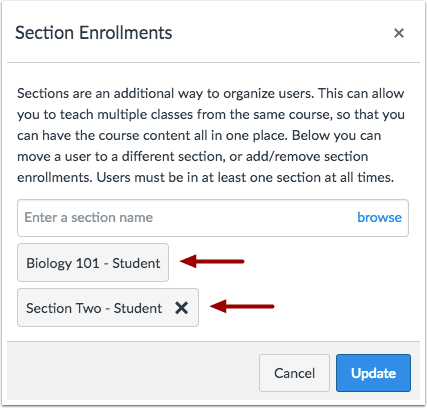 View Section Enrollment