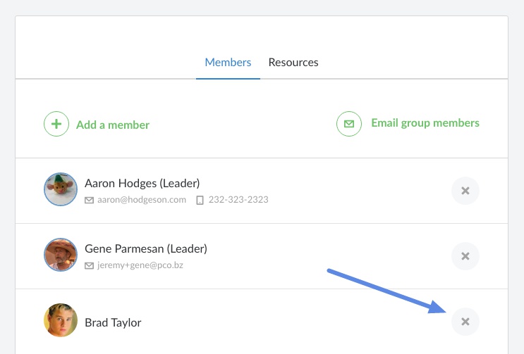 remove member from CCO side